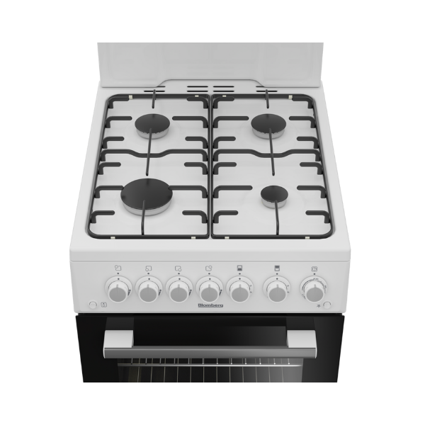 Blomberg GGS9151W 50cm Single oven Gas Cooker with Eye Level Grill - White_top