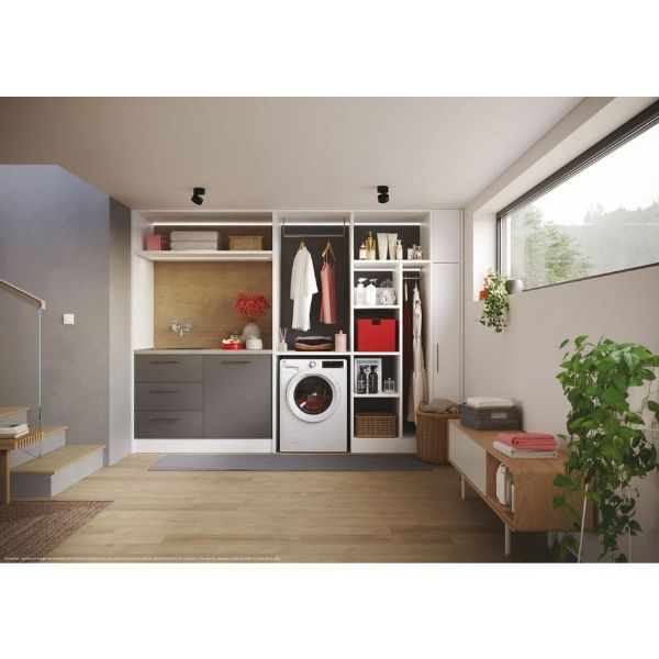 Hoover H3WPS496TAM6 9kg 1400 Spin Washing Machine - White_view