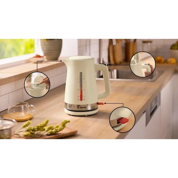 Bosch TWK4M227GB 1.7 Litres Kettle - Cream_zoom