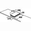 CDA HCG301SS Domino Two Burner Gas Hob _dimensions