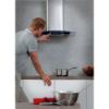 Picture of CDA EKP60SS Curved Glass Extractor with Edge Lighting