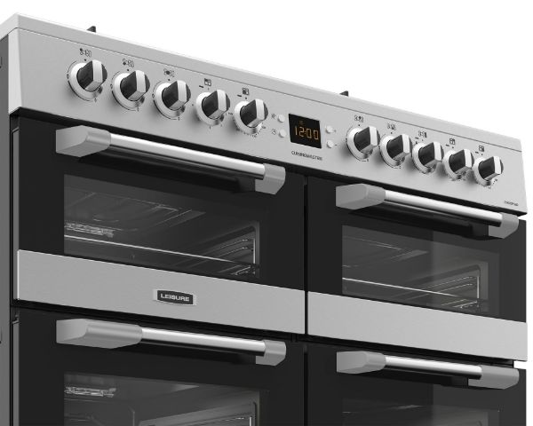 Picture of Leisure CS100F520X Cuisinemaster 100cm Dual Fuel Range Cooker with Three Ovens in Stainless Steel