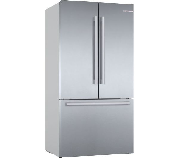 Picture of Bosch KFF96PIEP Serie 8 American Style Fridge Freezer with French Doors and Bottom Freezer in Stainless Steel