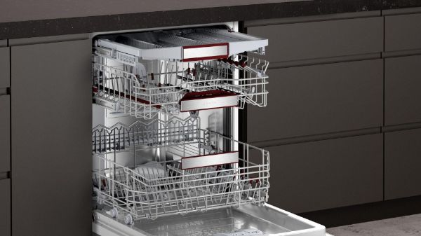 Picture of Neff S187TC800E N70 Full Size Integrated Dishwasher with Home Connect and Flex 3 Baskets