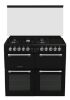 Picture of Leisure CC100F521K Chefmaster 100cm Dual Fuel Range Cooker with Glass Top Lid in Black
