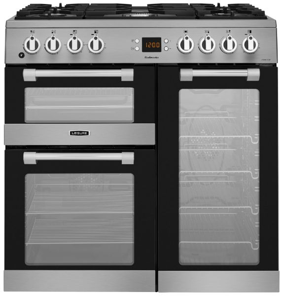 Picture of Leisure CK90F530X Cookmaster 90cm Dual Fuel Range Cooker with Three Ovens in Stainless Steel