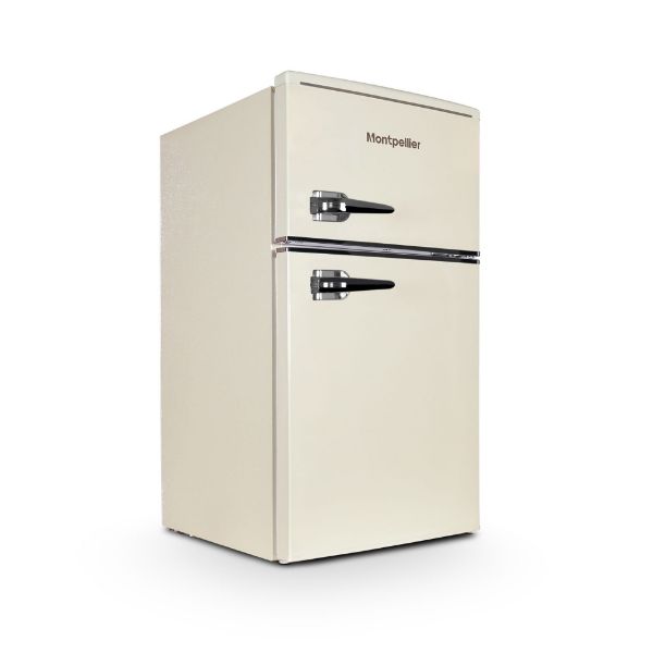 Montpellier MAB2035EC Undercounter Retro Fridge Freezer in Cream_side