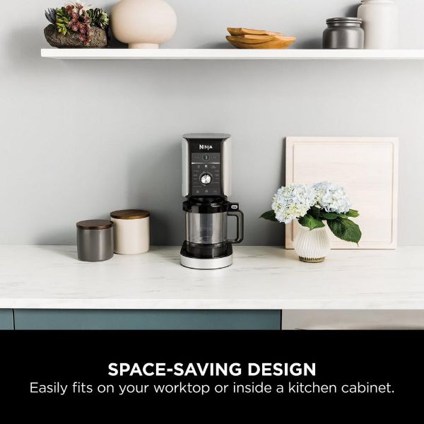 Ninja NC501UK Deluxe 10-in-1 Ice Cream and Frozen Drink Maker - Black_space saving design