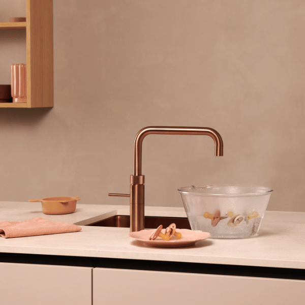 PRO3 Fusion Square Tap in Rose Copper 3FSRCO_kitchen view