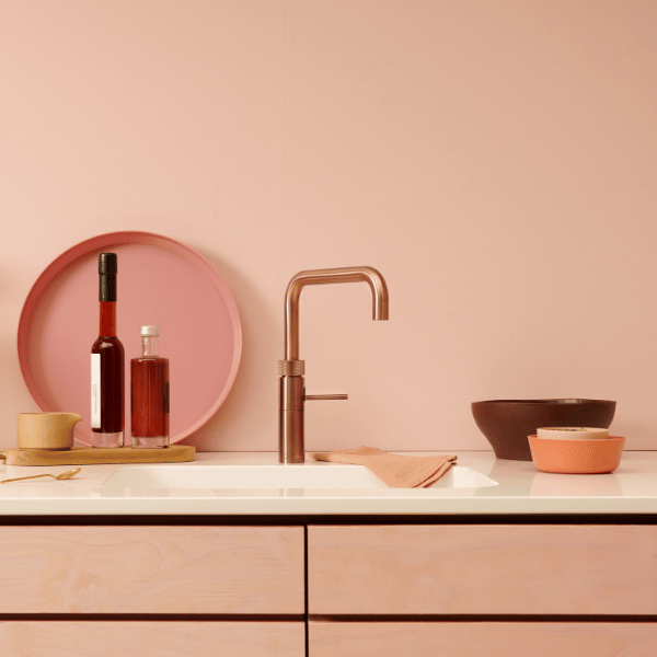 PRO3 Fusion Square Tap in Rose Copper 3FSRCO_kitchen view
