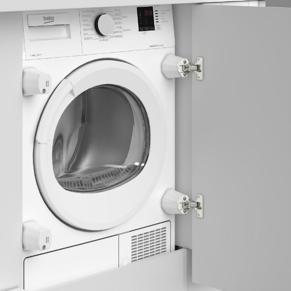 Beko DTIKP81131W 8kg Integrated Heat Pump Tumble Dryer with Sensor Drying Programmes_open door