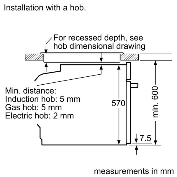 Bosch HQA574BS3B 59.4cm Built In Electric Single Oven - Stainless Steel_installation