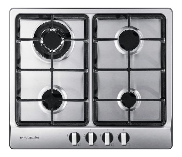 Rangemaster 112210 60cm 4 Burner Gas Hob in Stainless Steel - RMB60HPNGFSS/