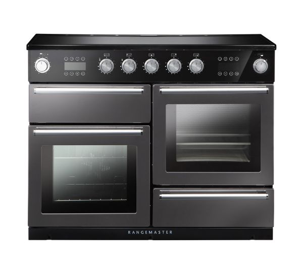 Rangemaster 119840 Nexus Steam 110 Induction Range Cooker in Slate with Chrome Trim - NEX110SOEISL/C