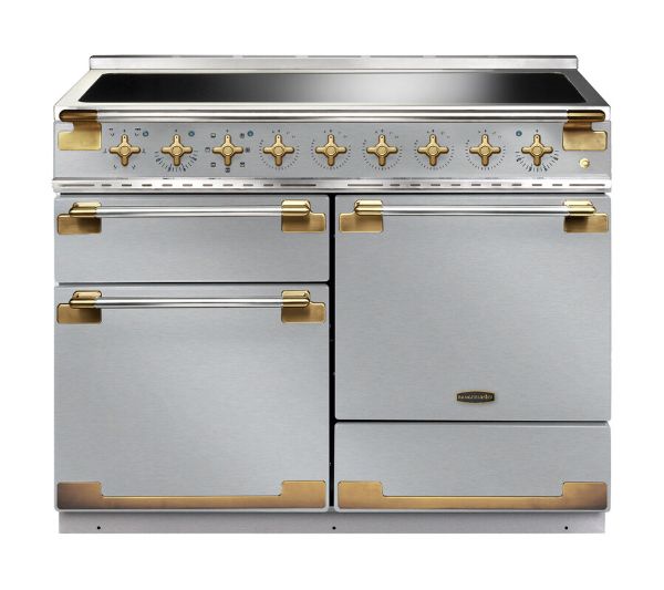 Rangemaster 135390 Elise Luxe 100 Induction Range Cooker in Stainless Steel with Antique Brass Trim - ELS100EISS/AB