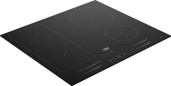 Beko HIIP64530UFT 59cm Electric Induction Hob - Black_angled