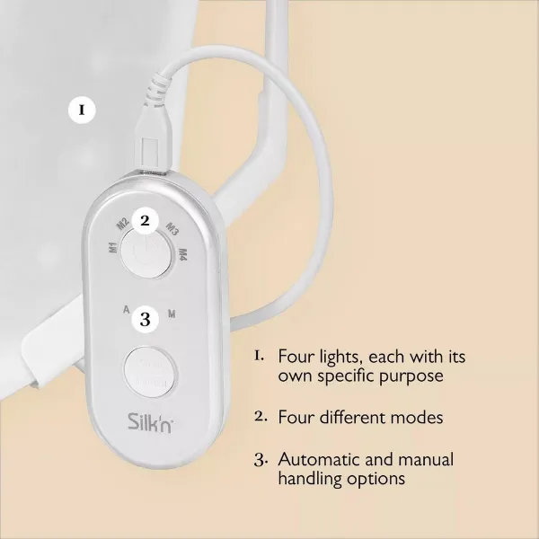 SILK'N FLM100PUK001 LED Face Mask - White_controls