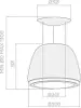 Elica DIVA-ROCK Diva Rock 90cm Cooker Hood in Matt Black_dimensions