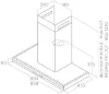 Elica METEORITE-120 Meteorite 120cm Island Cooker Hood in Stainless Steel_dimensions