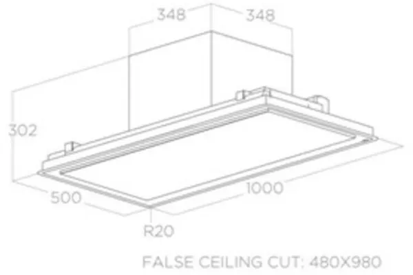 Elica ILLUS-PLS-30-CS Illusion Plus 30cm Cooker Hood in Stainless Steel_dimensions
