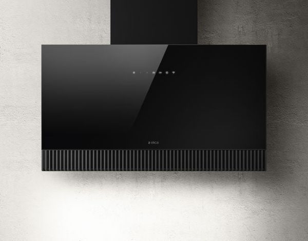 Elica SUPER-PLAT-BLK 90cm Super Plat Wall Mounted Cooker Hood in Black_main