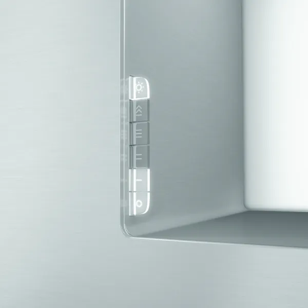 Elica HAIKU-60-SS Haiku 60cm Wall-Mounted Chimney Cooker Hood in Stainless Steel_controls