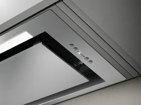 Elica SLEEK2.0-WH-60 Sleek 2.0 60cm Integrated Cooker Hood in White Glass_close