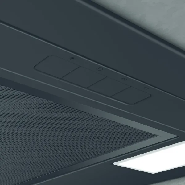 Elica ERA-LUX-BLK-60 60cm ERA LUX Canopy Hood in Black_close