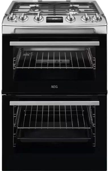 AEG CGX6130ACM 60cm Freestanding Double Oven Gas Cooker_main