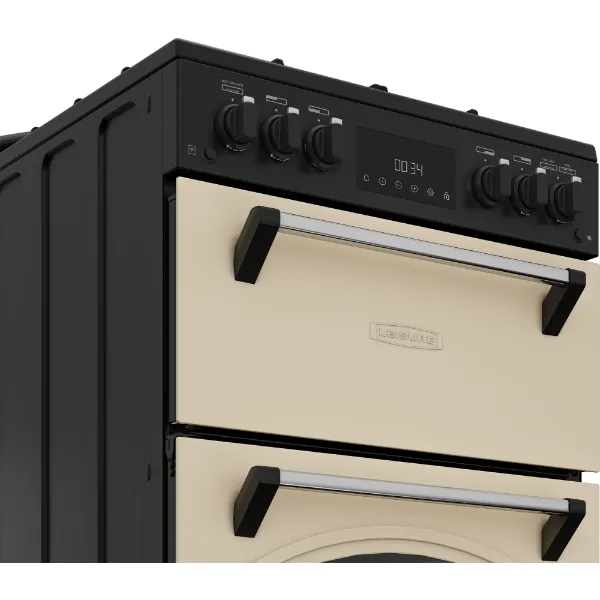 Leisure CLB60GCC 60cm Gas Cooker With Double Oven in Cream_controls
