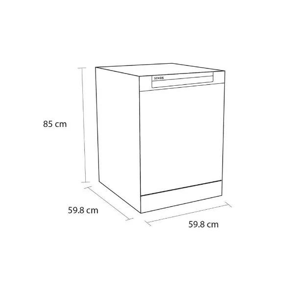 Sensis DWF0114FSDW Dishwasher - White - 14 Place Settings_dimensions