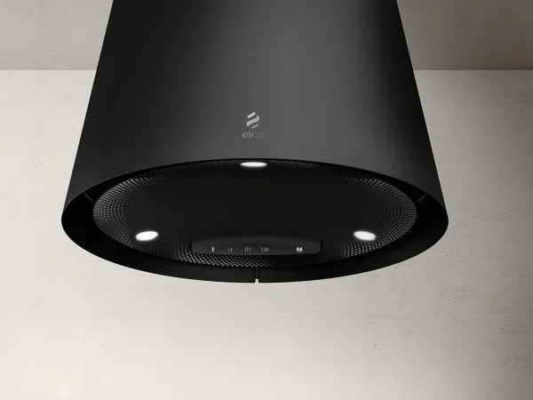 Elica EASY-UX-BLK 50cm Wide Ceiling Mounted Hood in Black_main