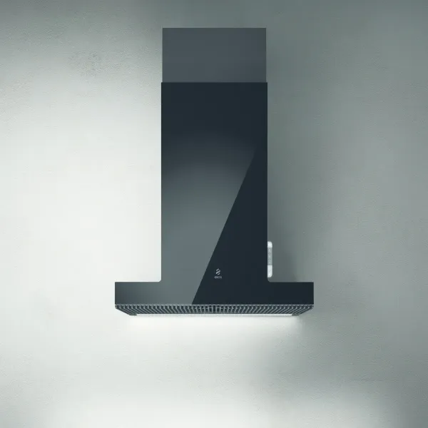 Elica HAIKU-60-BLK 60cm Wide Wall Mounted Chimney Hood in Black_wall mounted
