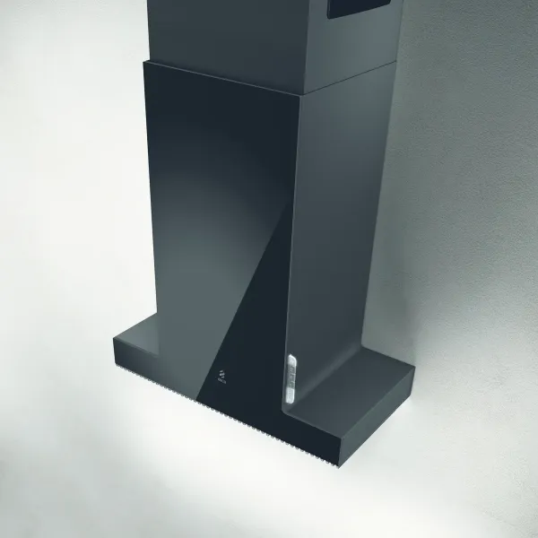 Elica HAIKU-60-BLK 60cm Wide Wall Mounted Chimney Hood in Black_above