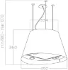 Elica JUNO-URB-IRON 50cm Juno Urban Ceiling Hood in Cast Iron Effect_dimensions
