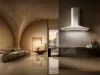 Elica DOLCE-WHITE-CH 850mm Dolce Cooker Hood in White with chimney extension_kitchen view