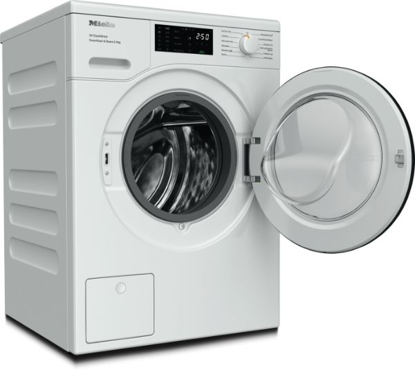 Miele WED385 WCS 9kg 1400 Spin Freestanding Washing Machine with SteamCare and QuickPowerWash_open door