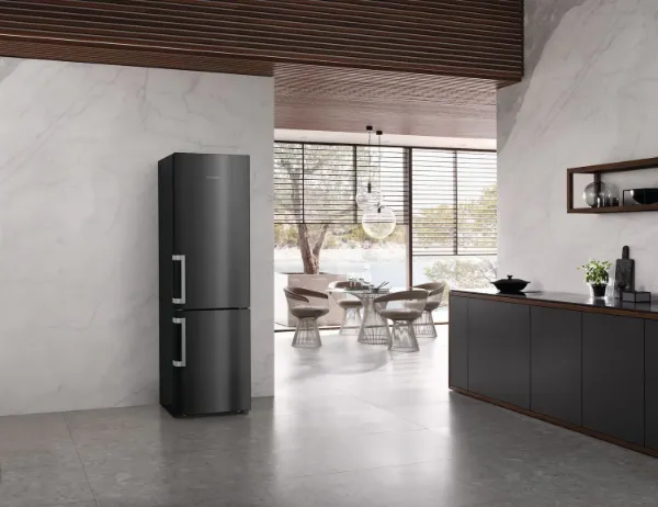 Miele KFN 4795 AD BST Freestanding Fridge Freezer in BlackSteel with with DailyFresh, NoFrost and DynaCool _room view