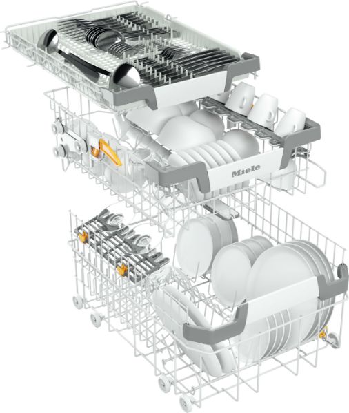 Miele G5740 SC Freestanding Slimline Dishwasher in White_baskets