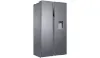 Haier HSR3918EWPG American Style Freestanding Fridge Freezer with Water Dispenser_angled view
