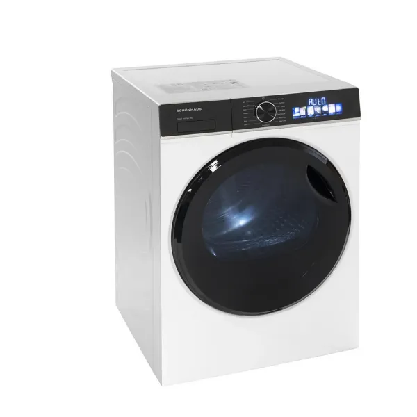 Schonhaus TDSHF018A3W 8kg Heat Pump Tumble Dryer - White_angled view