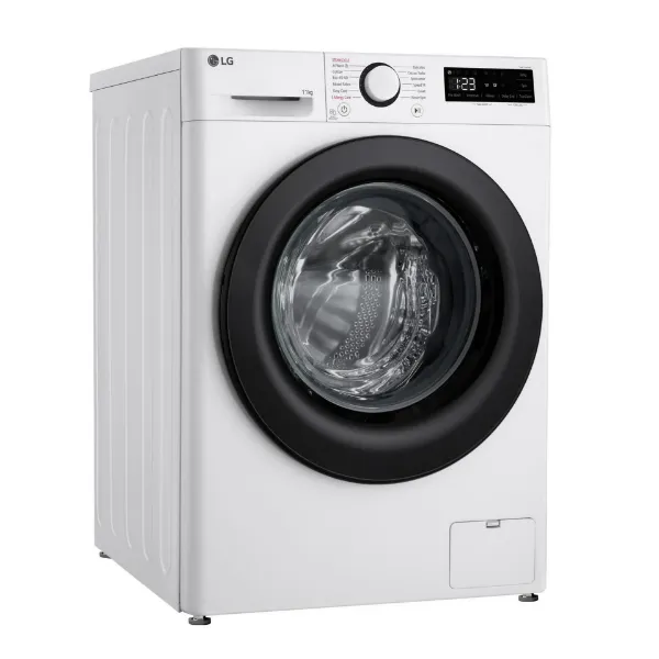 LG F4Y511WBLN1 11kg 1400 Spin Washing Machine - White_angled view