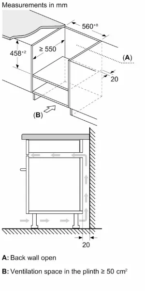 Neff C1AMG84N1B 44 Litres Built In Microwave Oven - Stainless Steel_install measurements