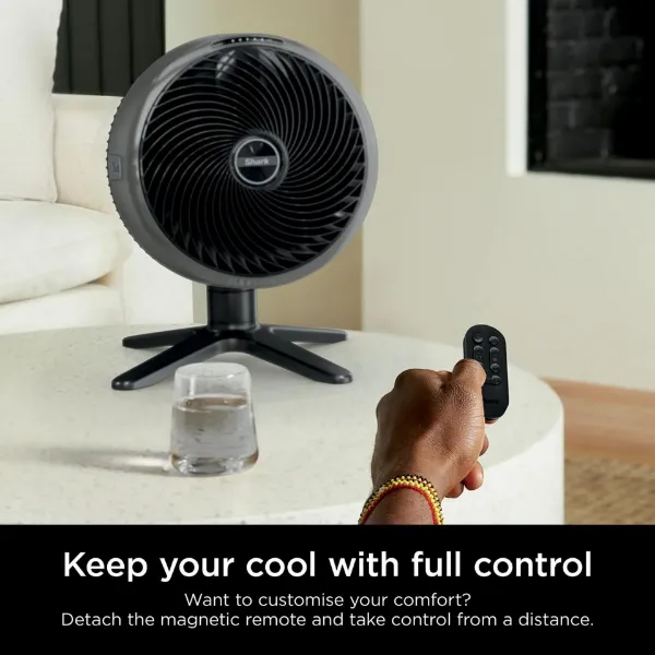 Shark FA150UK FlexBreeze TableMate Indoor to OutdoorTabletop Fan - Winter Fog_full control