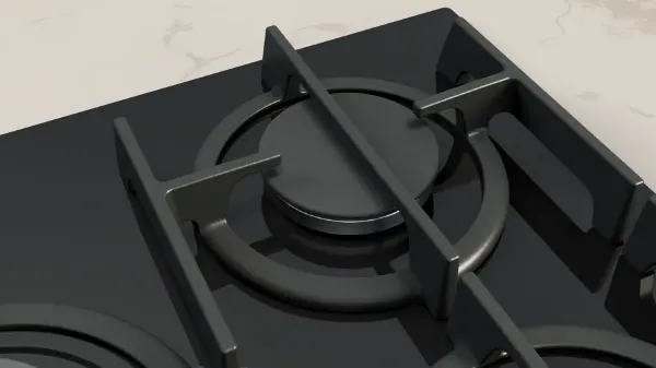 Neff T27PIQ4S0 75cm Gas Hob in Tempered Glass and Black_burner