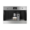 Smeg CMS4303X 45cm Classic Fully Automatic Coffee Machine in Stainless Steel _ front view with milk frother