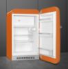 Smeg FAB10ROR6 55cm 50s Style Fridge Freezer Minibar Right Hand Hinge In Orange_open