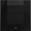 Smeg CVI129B3 60cm Height Linea Wine Cooler with Reversible Hinge In Midnight Black_ front view