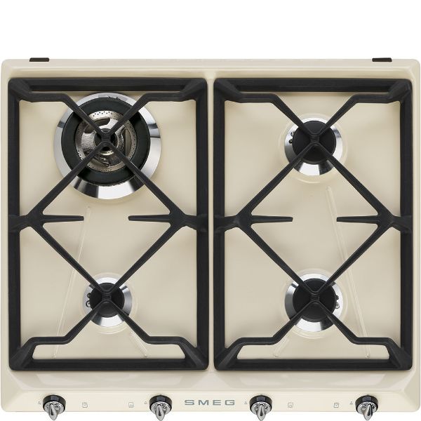 Smeg SR964PGH 60cm Victoria Gas Hob Cream main