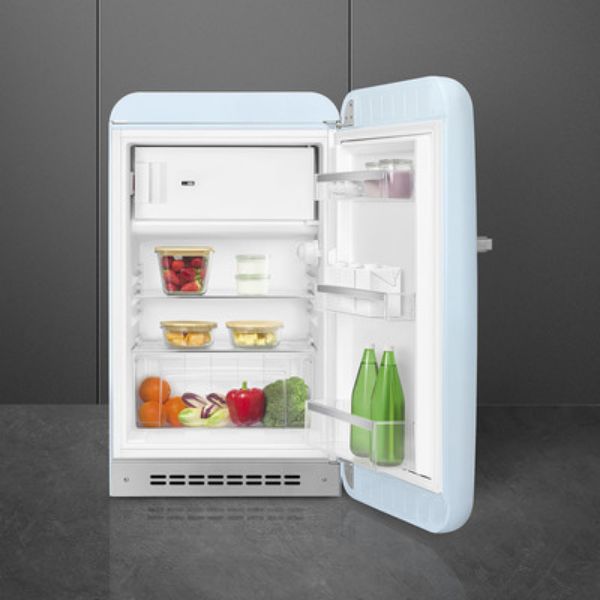 Smeg FAB10RPB5 55cm Fridge with Icebox Right Hand Hinge In Pastel Blue 